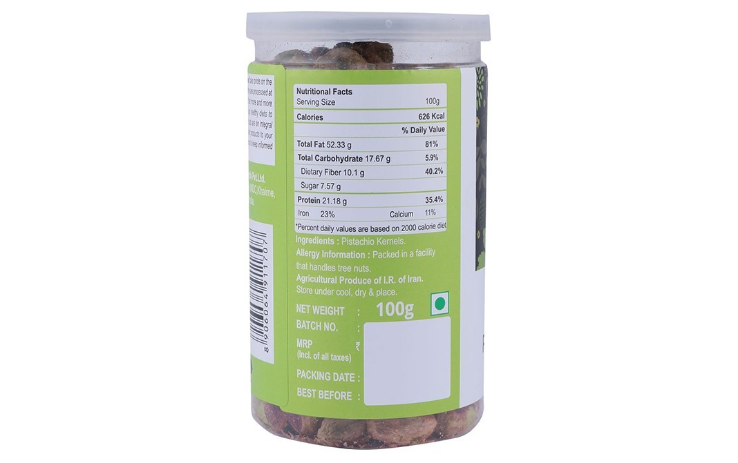 Carnival Pistachio Kernels    Plastic Jar  100 grams